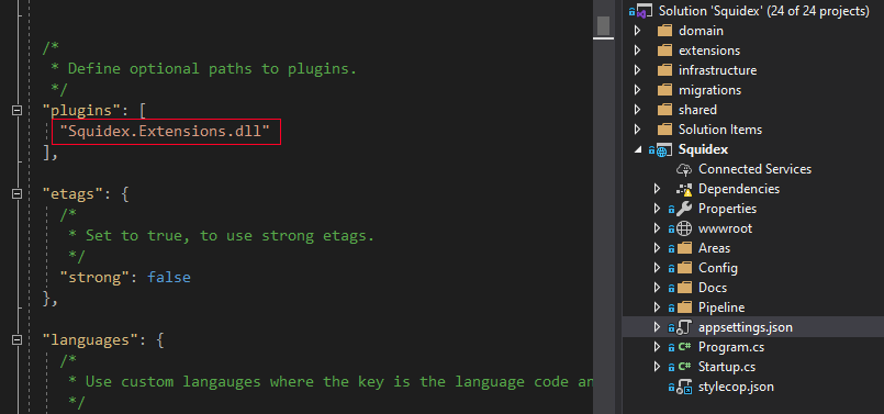 Reference your plugin in the configuration file